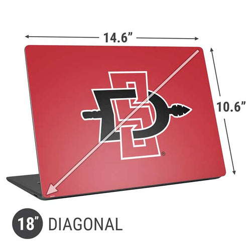San Diego State University Aztecs Red Logo Universal Laptop 18in (14.6 x 10.6in) Skin