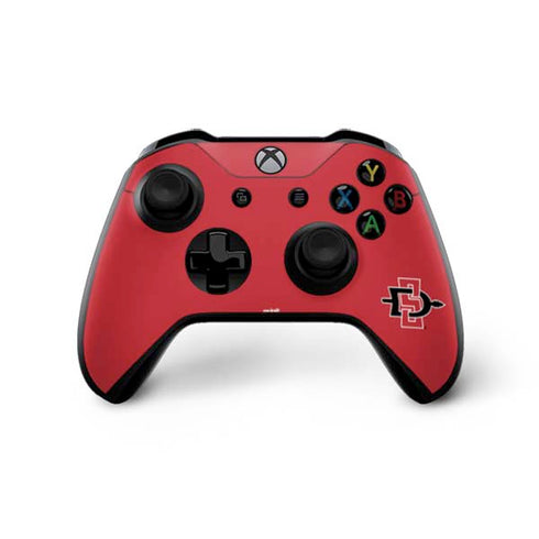 San Diego State University Aztecs Red Logo Xbox One X Controller Skin