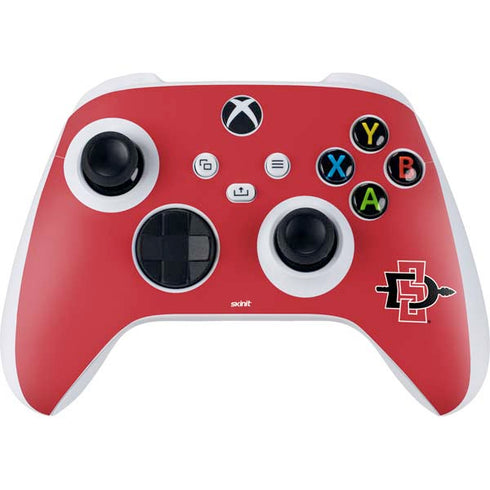 San Diego State University Aztecs Red Logo Xbox Series S Controller Skin