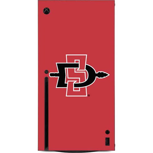 San Diego State University Aztecs Red Logo Xbox Series X Console Skin