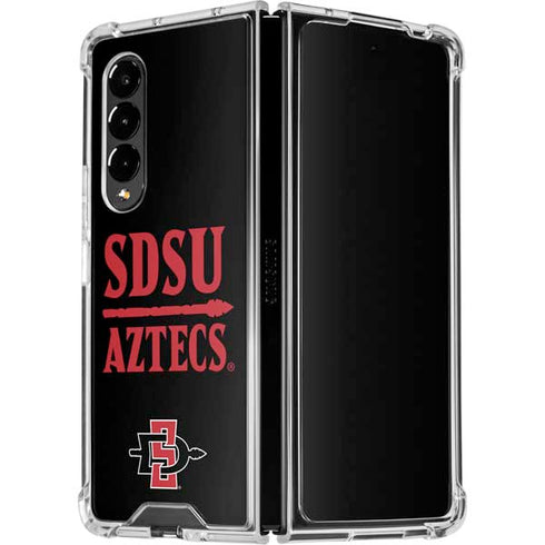 San Diego State University Aztecs San Diego State Galaxy Z Fold4 5G Clear Case