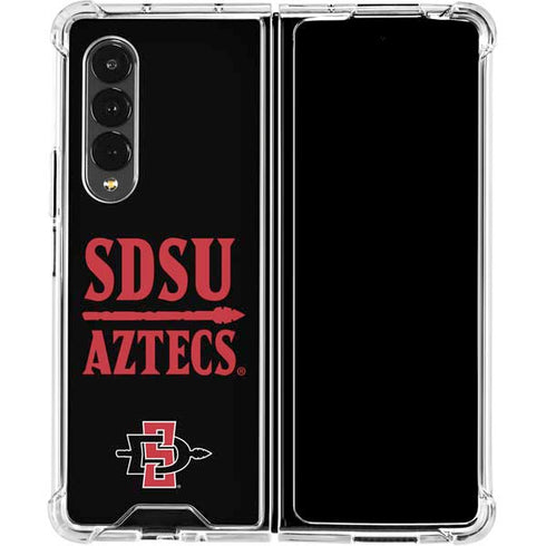 San Diego State University Aztecs San Diego State Galaxy Z Fold4 5G Clear Case