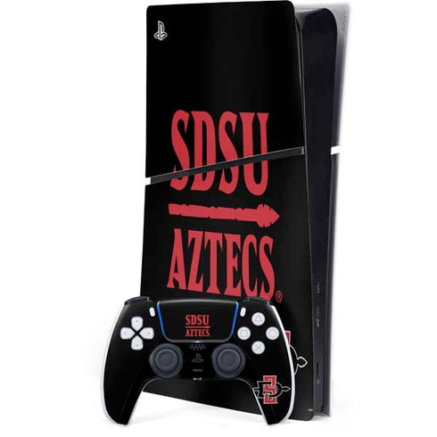 San Diego State University Aztecs San Diego State PS5 Slim Digital Edition Bundle Skin