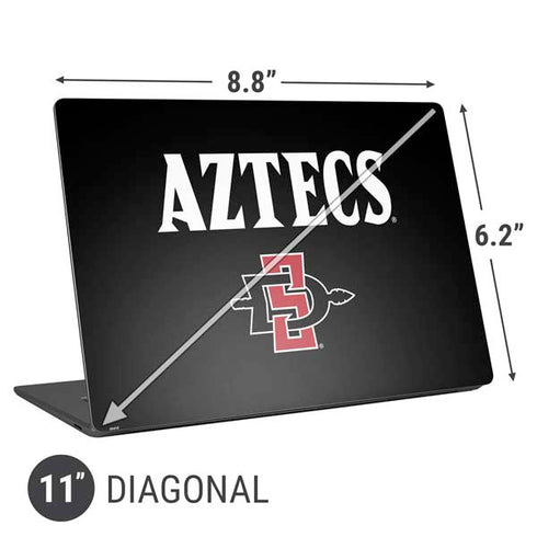 San Diego State University Aztecs Black Universal Laptop 11in (8.8 x 6.2in) Skin