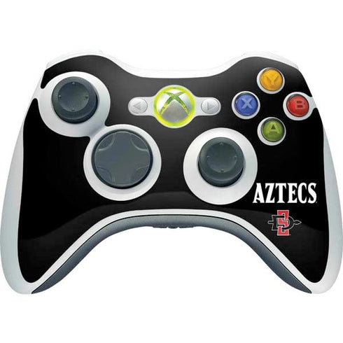 San Diego State University Aztecs Black Xbox 360 Wireless Controller Skin