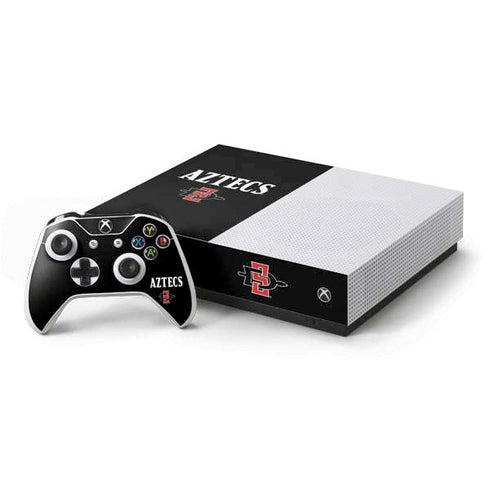San Diego State University Aztecs Black Xbox One S All-Digital Edition Bundle Skin