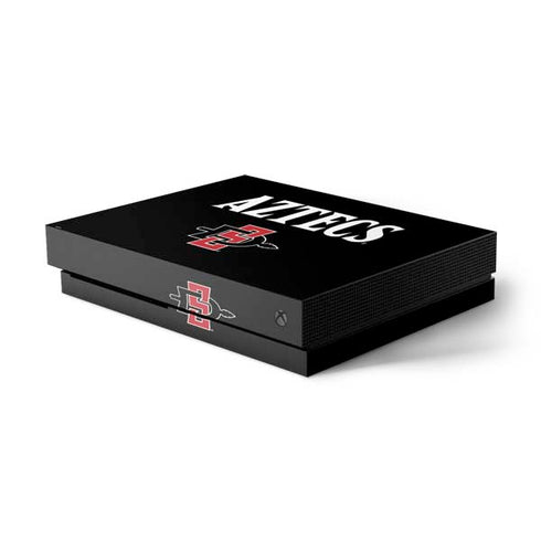 San Diego State University Aztecs Black Xbox One X Console Skin