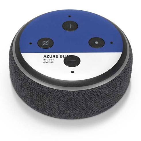 Azure Blue Amazon Echo Dot Skin