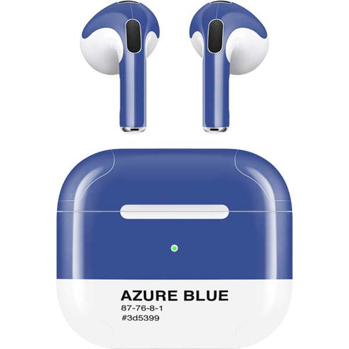 Azure Blue Apple AirPods (3rd Gen 2021) Skin