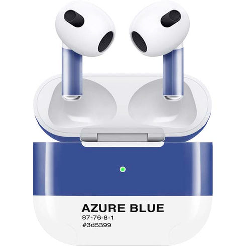 Azure Blue Apple AirPods (3rd Gen 2021) Skin