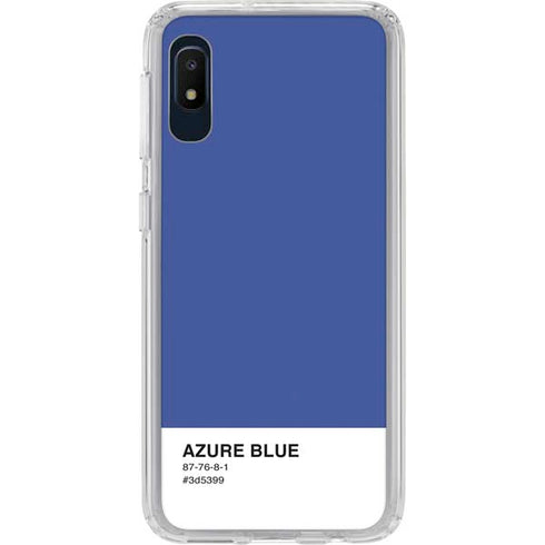 Azure Blue Galaxy A10e Clear Case