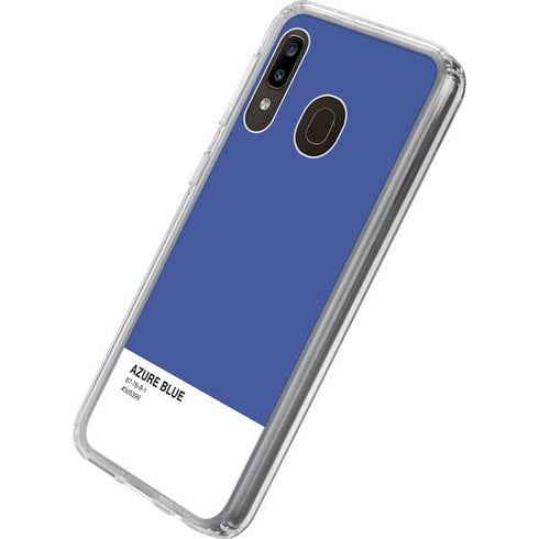 Azure Blue Galaxy A20 Clear Case
