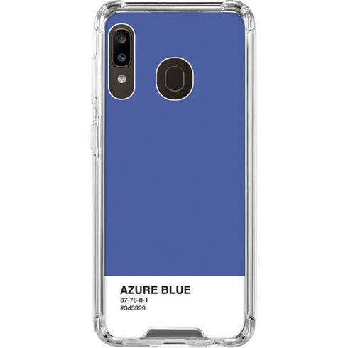 Azure Blue Galaxy A30 Clear Case