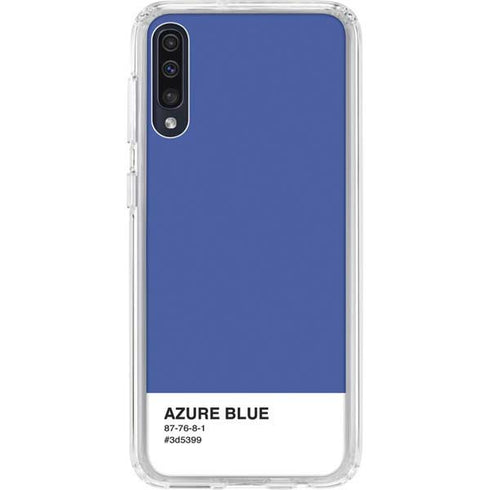 Azure Blue Galaxy A50 Clear Case
