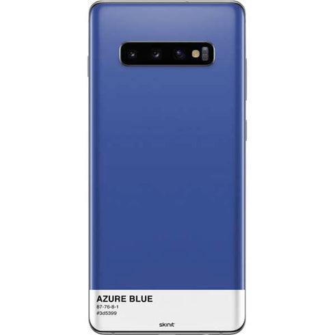 Azure Blue Galaxy S10 Plus Skin