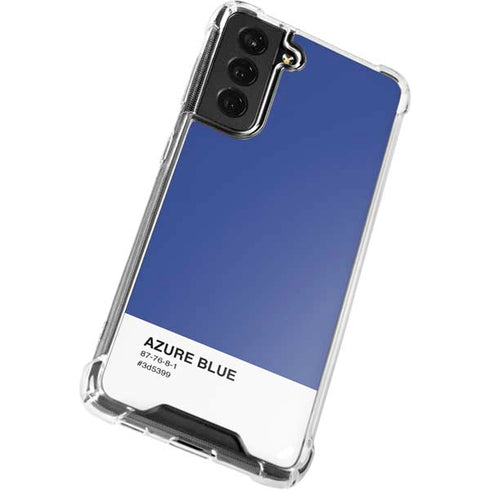 Azure Blue Galaxy S22 Clear Case