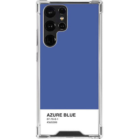 Azure Blue Galaxy S24 Ultra Clear Case