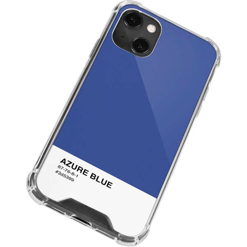 Azure Blue iPhone 14 Plus Clear Case