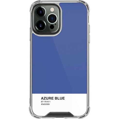 Azure Blue iPhone 14 Pro Max Clear Case