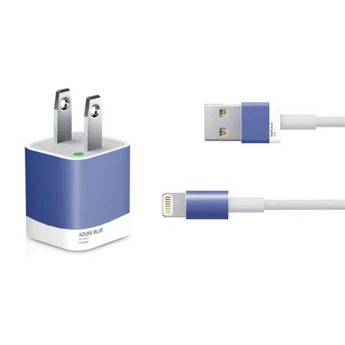 Azure Blue iPhone Charger (5W USB) Skin