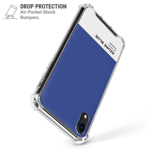 Azure Blue iPhone XR Clear Case