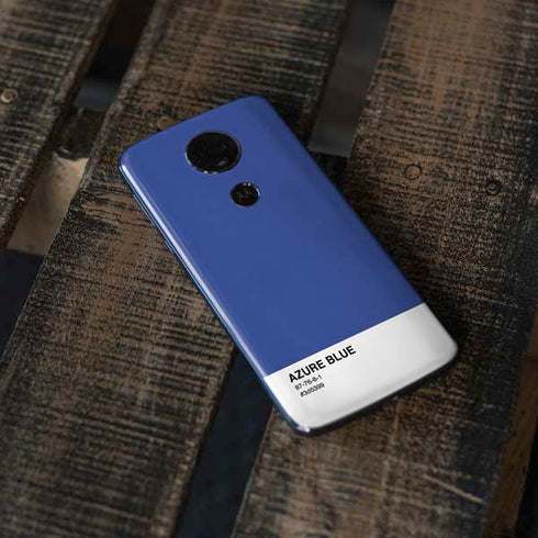 Azure Blue Moto E5 Plus Skin