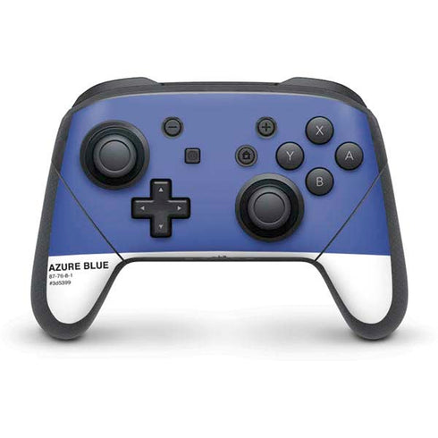 Azure Blue Nintendo Switch Pro Controller Skin