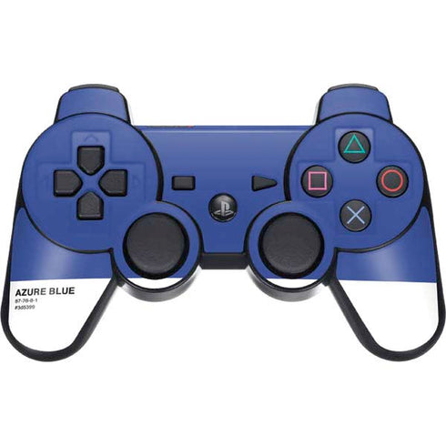 Azure Blue PS3 Dual Shock wireless controller Skin