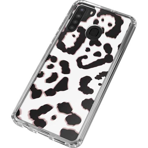 B&W Leopard Galaxy A21 Clear Case