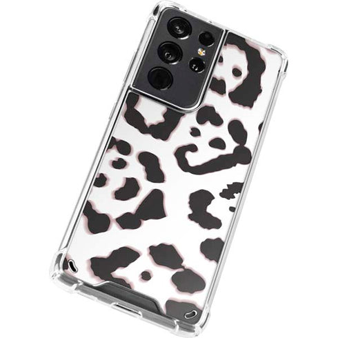 B&W Leopard Galaxy S21 Ultra 5G Clear Case