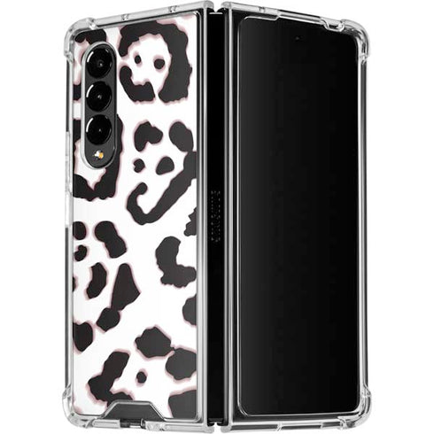 B&W Leopard Galaxy Z Fold4 5G Clear Case