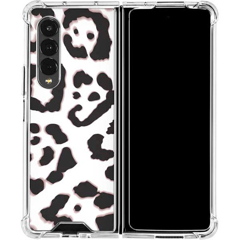 B&W Leopard Galaxy Z Fold4 5G Clear Case