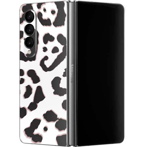 B&W Leopard Galaxy Z Fold4 5G Skin