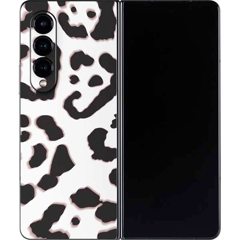 B&W Leopard Galaxy Z Fold4 5G Skin