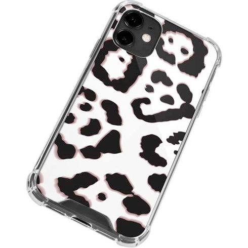 B&W Leopard iPhone 12 Clear Case