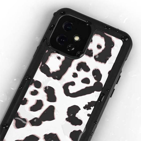 B&W Leopard iPhone 12 Mini Waterproof Case