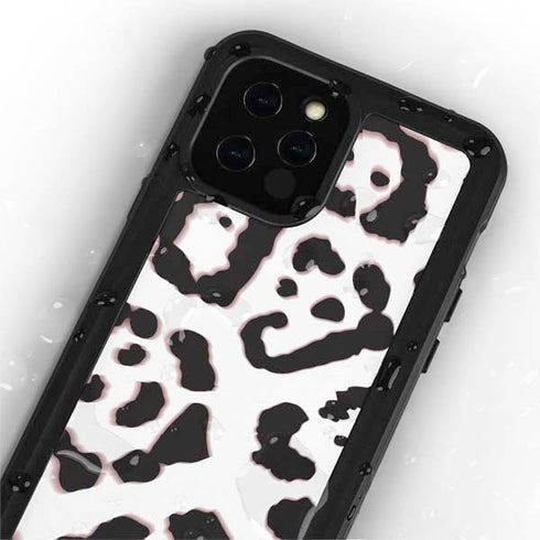 B&W Leopard iPhone 12 Pro Waterproof Case