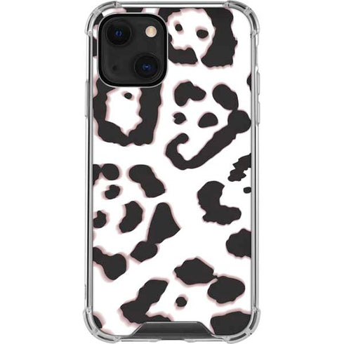 B&W Leopard iPhone 13 Clear Case