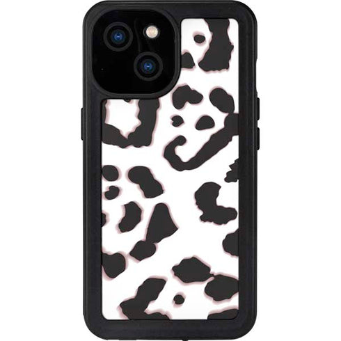 B&W Leopard iPhone 13 Mini Waterproof Case