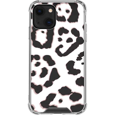 B&W Leopard iPhone 14 Clear Case
