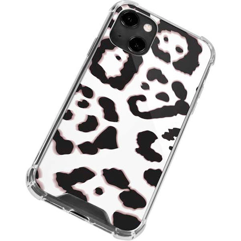 B&W Leopard iPhone 14 Clear Case