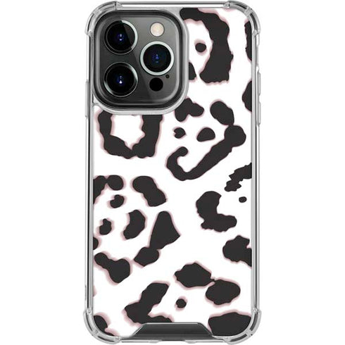 B&W Leopard iPhone 15 Pro Clear Case