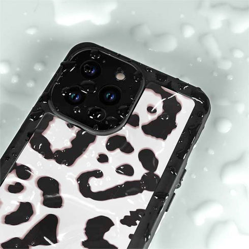 B&W Leopard iPhone 14 Pro Max Waterproof Case