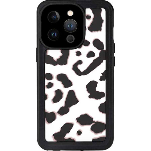 B&W Leopard iPhone 14 Pro Waterproof Case