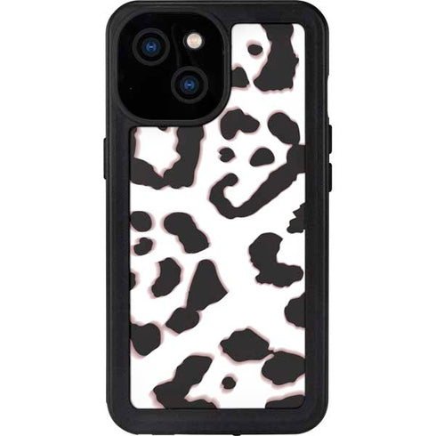 B&W Leopard iPhone 15 Waterproof Case