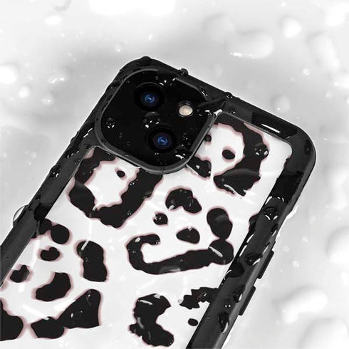 B&W Leopard iPhone 15 Waterproof Case