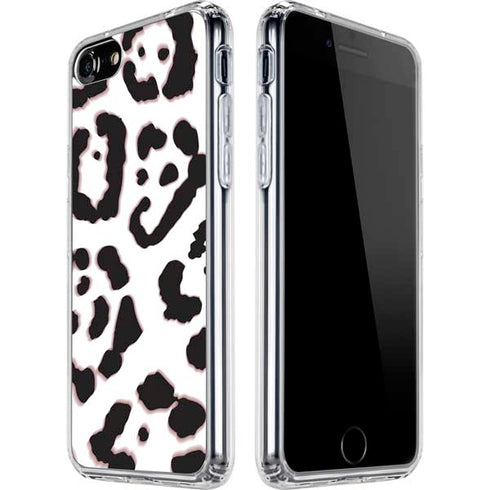 B&W Leopard iPhone SE (2nd & 3rd Gen) Clear Case