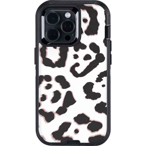 B&W Leopard Otterbox Defender iPhone Skin