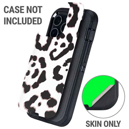B&W Leopard Otterbox Defender iPhone Skin