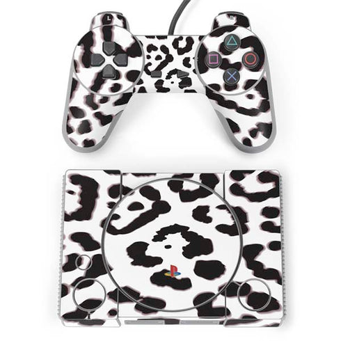 B&W Leopard PlayStation Classic Bundle Skin